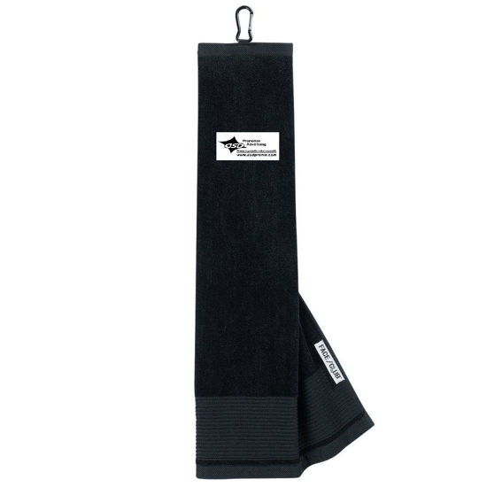Image sur Serviette de golf (Noir)